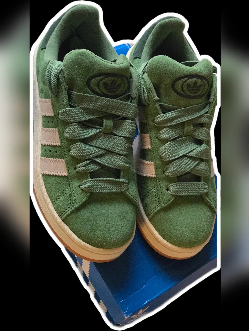 NIB Adidas Originals Campus 00s W Green Suede Sneakers Women's 6.5 - Picture 2 of 7